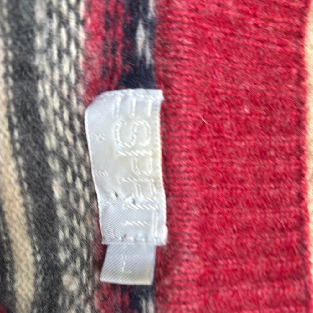 Esprit Red and Blue Cardigan with Nordic Pattern - Picture 2 of 3